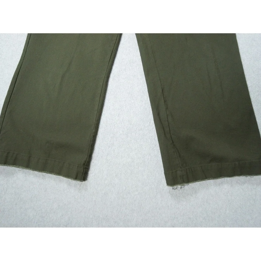 ATM Pants Womens 6 Green Enzyme Wash Cropped Boyfriend Pant Ladies Casual